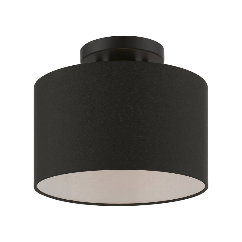 Livex Lighting 45662-04 One Light Semi-Flush Mount, Black