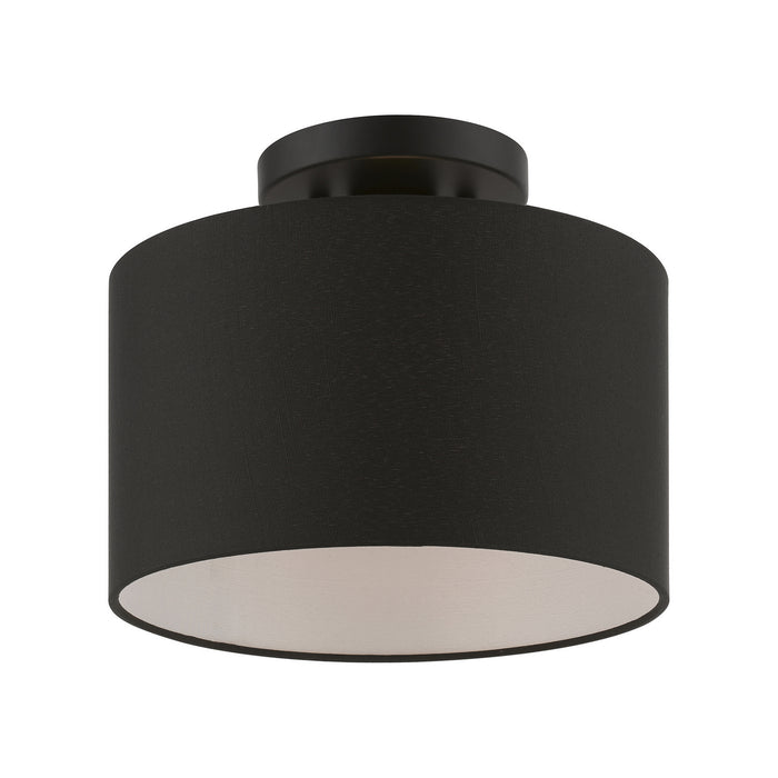 Livex Lighting 45662-04 One Light Semi-Flush Mount, Black