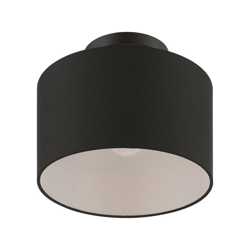 Livex Lighting 45662-04 One Light Semi-Flush Mount, Black