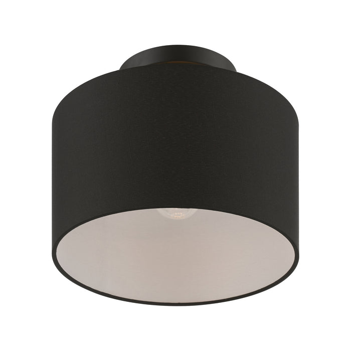 Livex Lighting 45662-04 One Light Semi-Flush Mount, Black