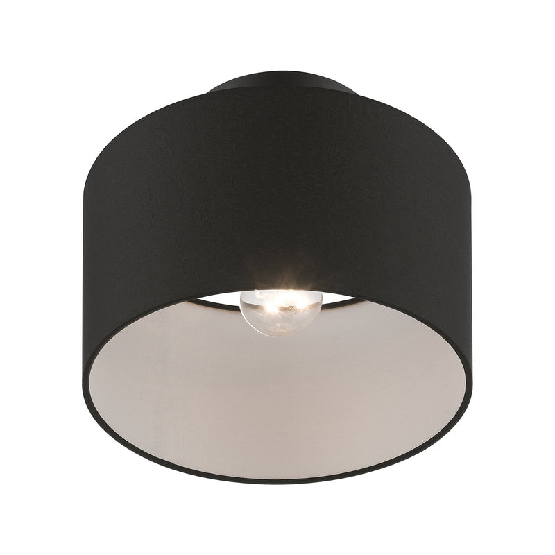 Livex Lighting 45662-04 One Light Semi-Flush Mount, Black