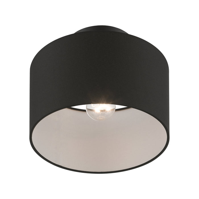 Livex Lighting 45662-04 One Light Semi-Flush Mount, Black