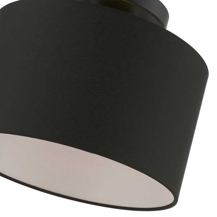 Livex Lighting 45662-04 One Light Semi-Flush Mount, Black