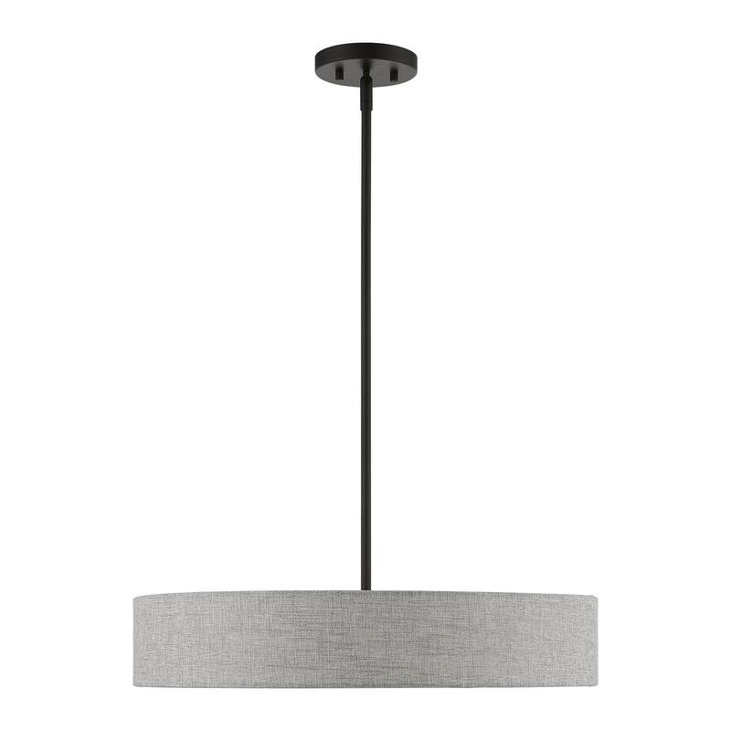 Livex Lighting 46144-04 Four Light Pendant, Black