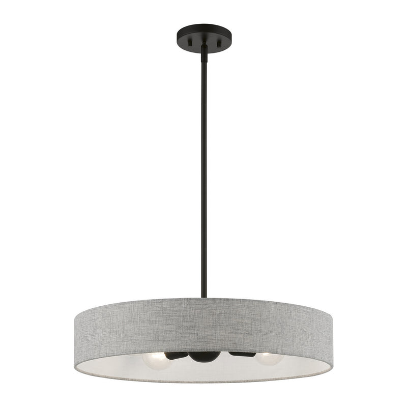 Livex Lighting 46144-04 Four Light Pendant, Black