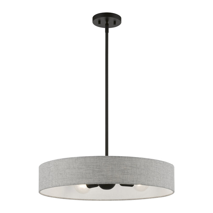 Livex Lighting 46144-04 Four Light Pendant, Black