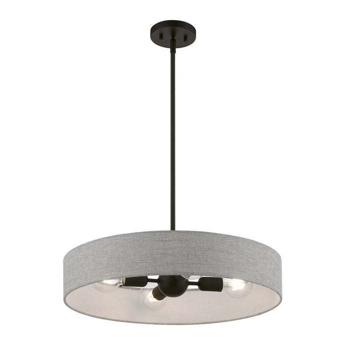 Livex Lighting 46144-04 Four Light Pendant, Black