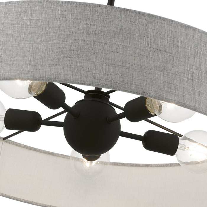 Livex Lighting 46145-04 Five Light Pendant, Black