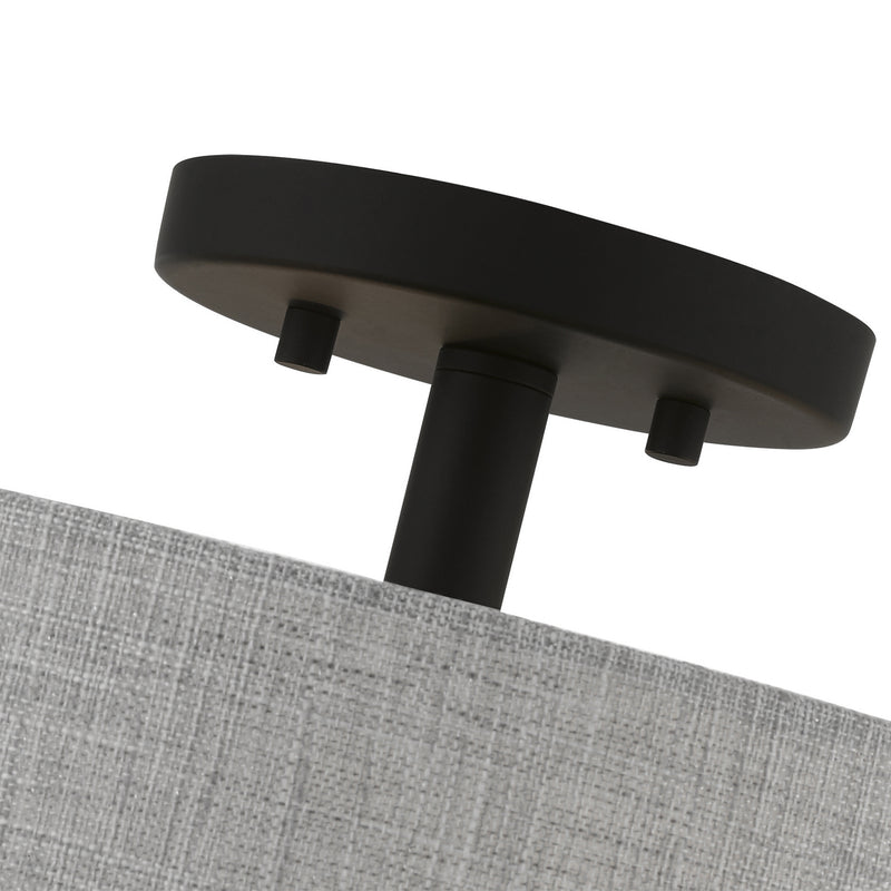 Livex Lighting 46147-04 Four Light Semi-Flush Mount, Black
