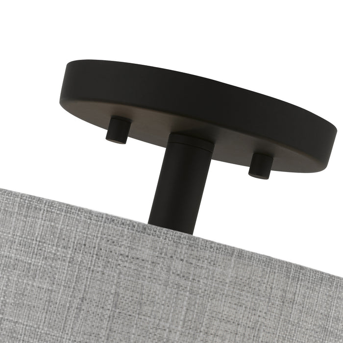 Livex Lighting 46147-04 Four Light Semi-Flush Mount, Black