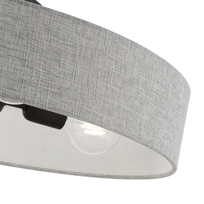 Livex Lighting 46148-04 Four Light Semi-Flush Mount, Black