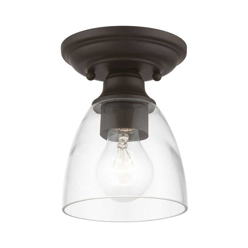 Livex Lighting 46331-07 One Light Semi-Flush Mount, Bronze