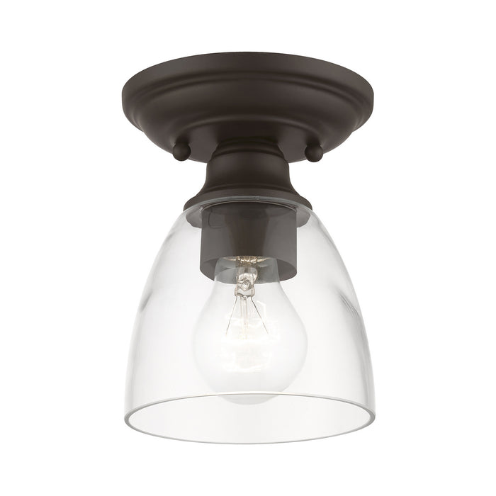 Livex Lighting 46331-07 One Light Semi-Flush Mount, Bronze