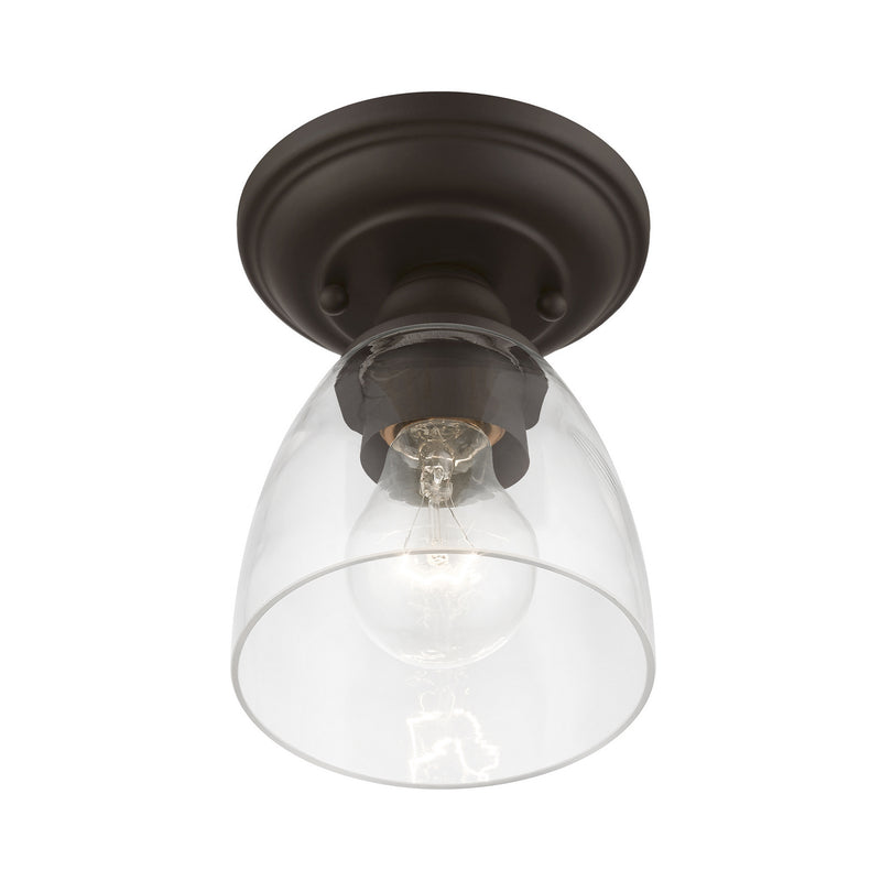 Livex Lighting 46331-07 One Light Semi-Flush Mount, Bronze