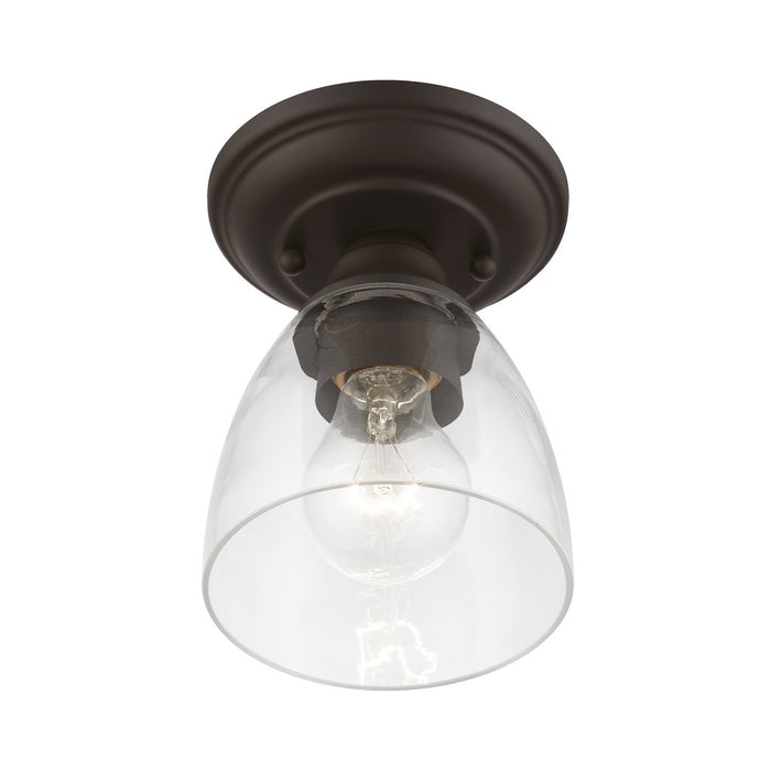 Livex Lighting 46331-07 One Light Semi-Flush Mount, Bronze