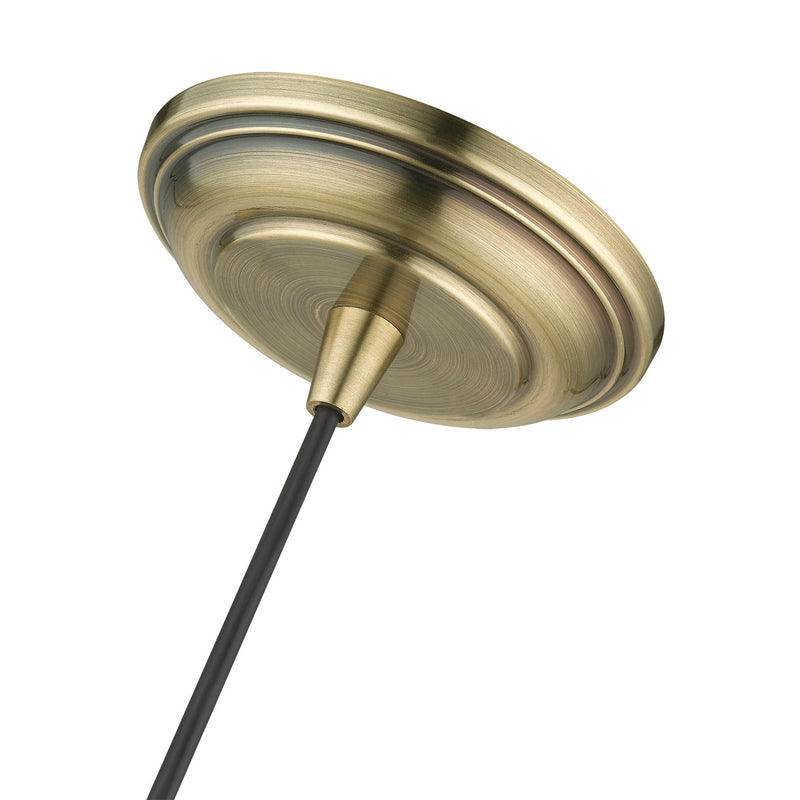 Livex Lighting 46480-01 One Light Pendant, Antique Brass