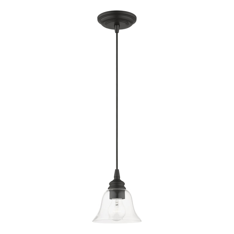 Livex Lighting 46480-04 One Light Pendant, Black