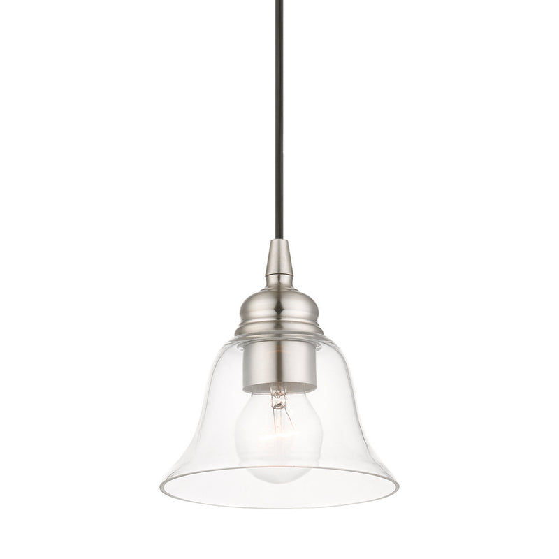 Livex Lighting 46480-91 One Light Pendant, Brushed Nickel