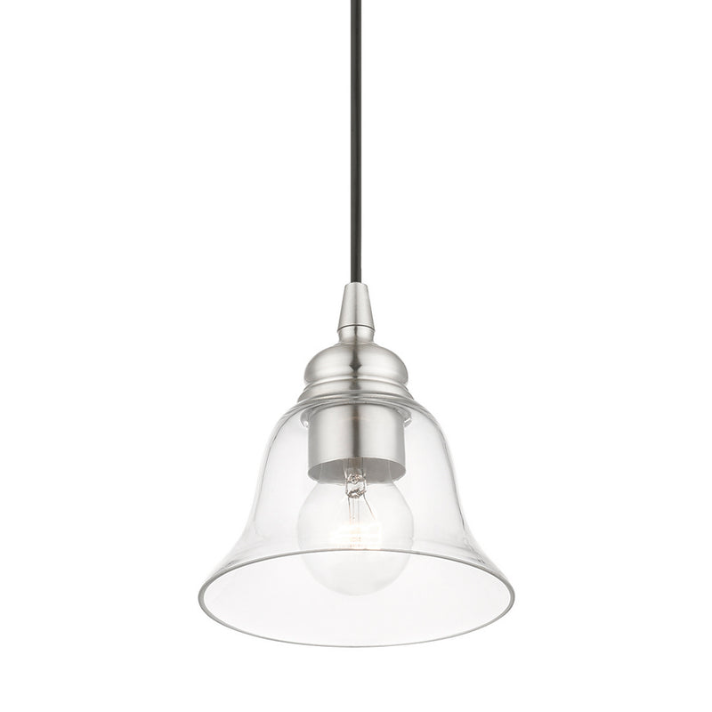Livex Lighting 46480-91 One Light Pendant, Brushed Nickel