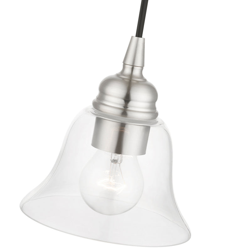 Livex Lighting 46480-91 One Light Pendant, Brushed Nickel