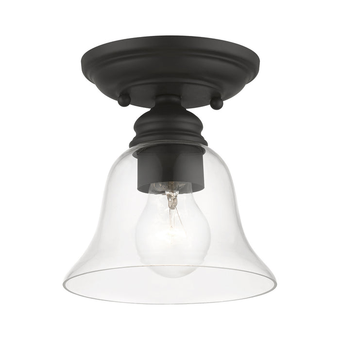 Livex Lighting 46481-04 One Light Semi-Flush Mount, Black