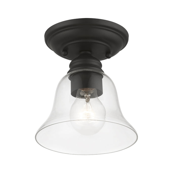 Livex Lighting 46481-04 One Light Semi-Flush Mount, Black