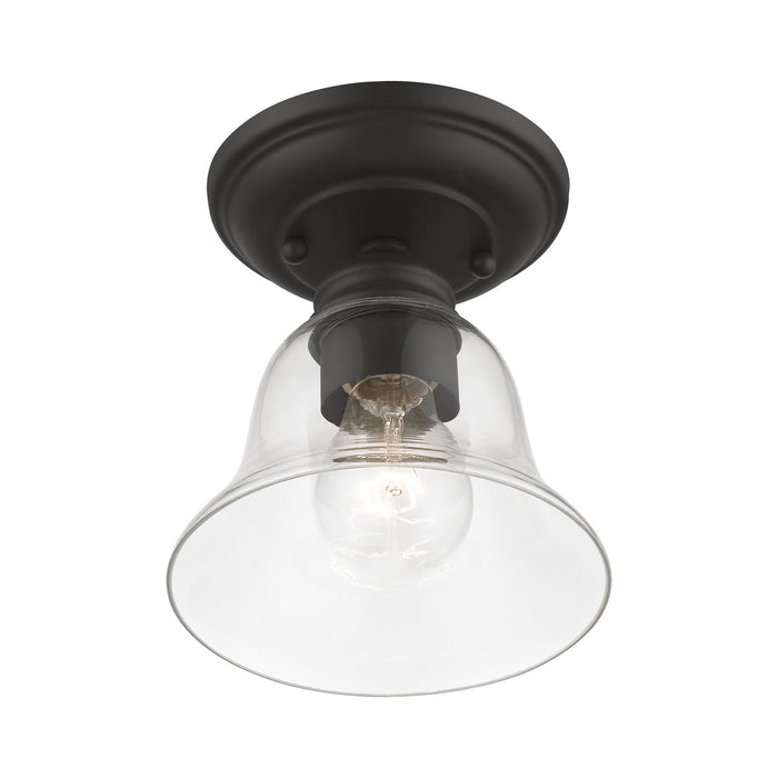 Livex Lighting 46481-04 One Light Semi-Flush Mount, Black