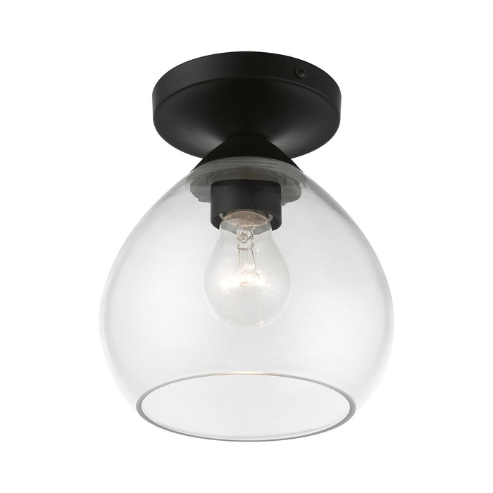 Livex Lighting 46500-04 One Light Semi-Flush Mount, Black