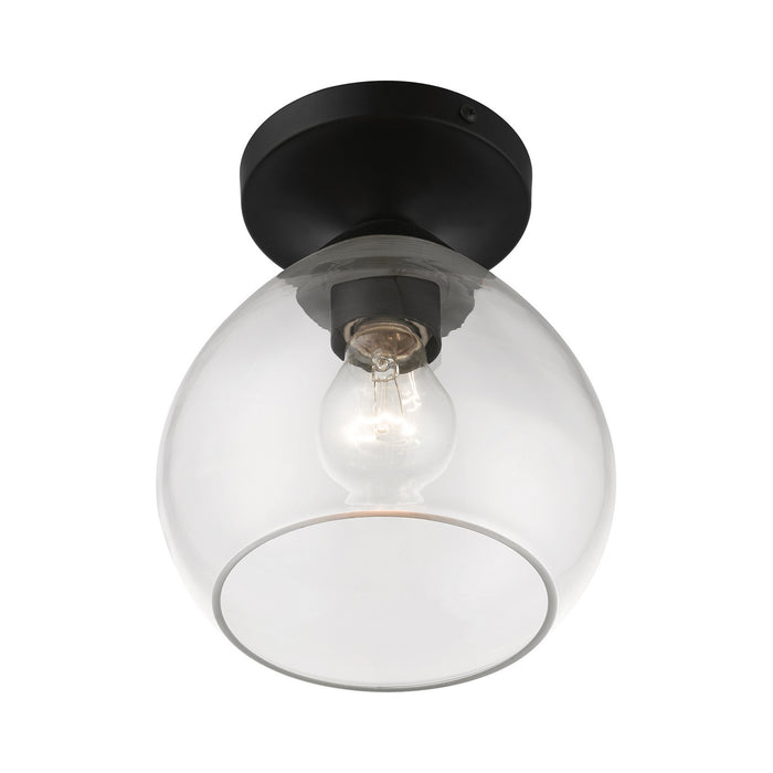 Livex Lighting 46500-04 One Light Semi-Flush Mount, Black