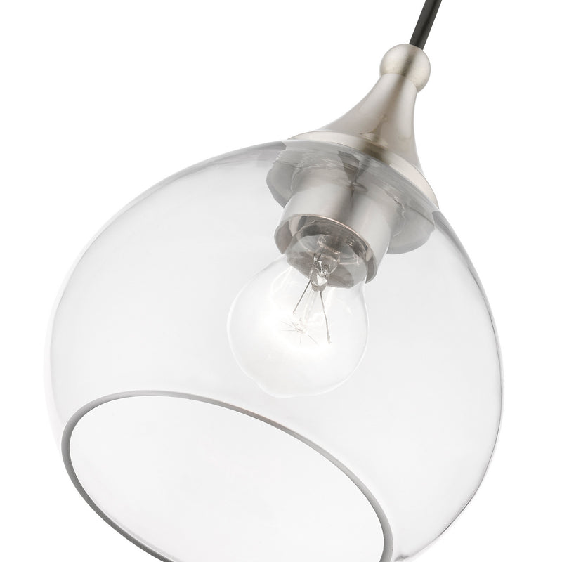 Livex Lighting 46501-91 One Light Mini Pendant, Brushed Nickel