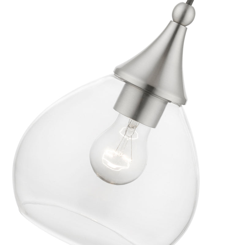 Livex Lighting 46501-91 One Light Mini Pendant, Brushed Nickel