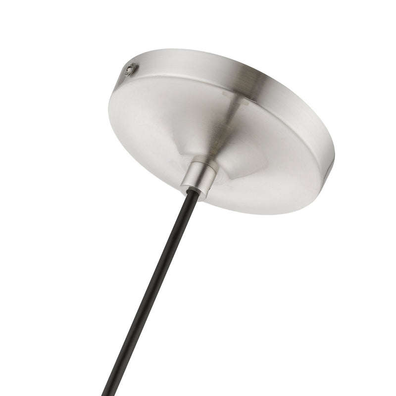 Livex Lighting 46501-91 One Light Mini Pendant, Brushed Nickel