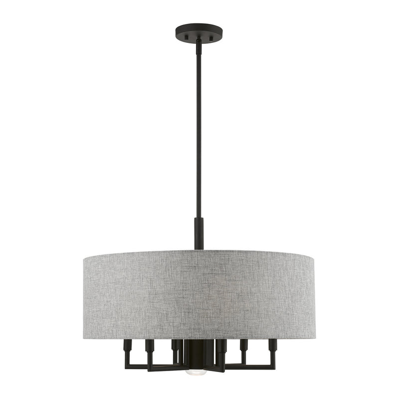 Livex Lighting 46736-04 Seven Light Chandelier, Black