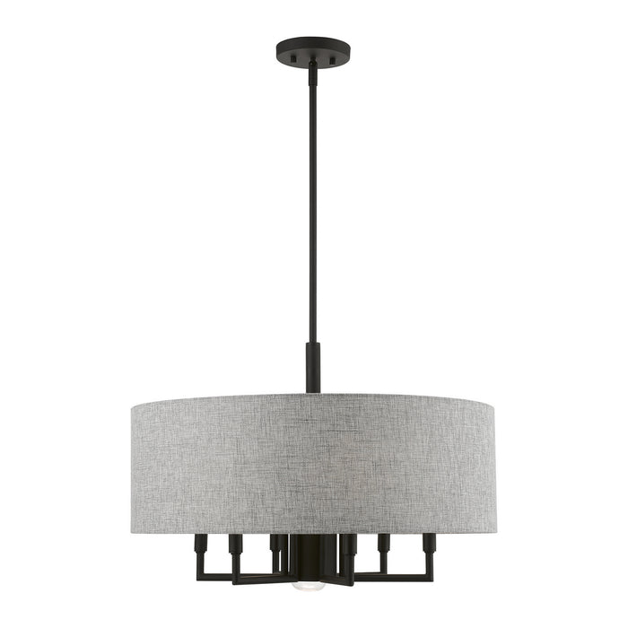 Livex Lighting 46736-04 Seven Light Chandelier, Black