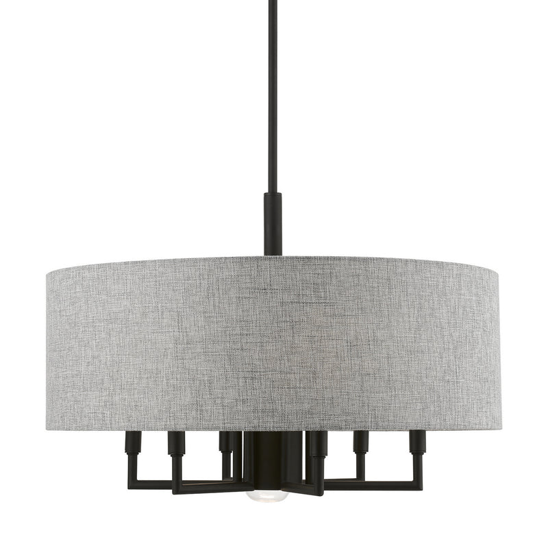 Livex Lighting 46736-04 Seven Light Chandelier, Black