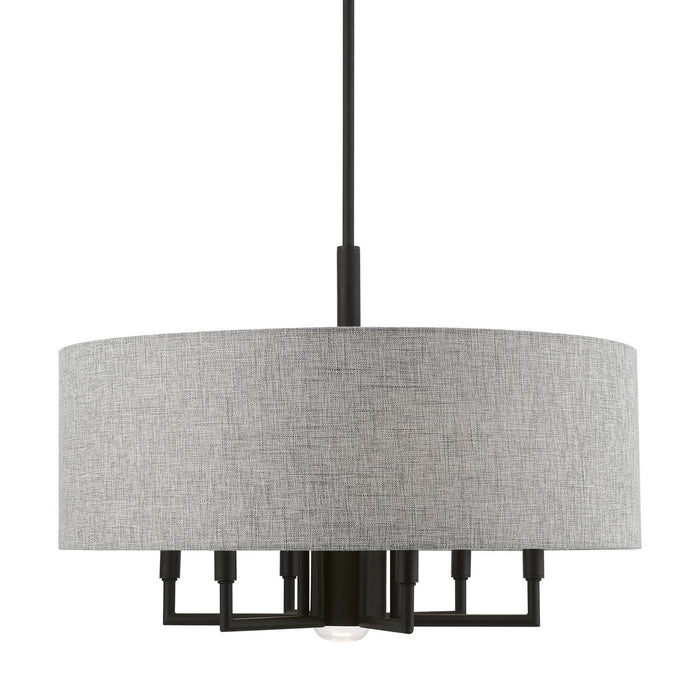Livex Lighting 46736-04 Seven Light Chandelier, Black