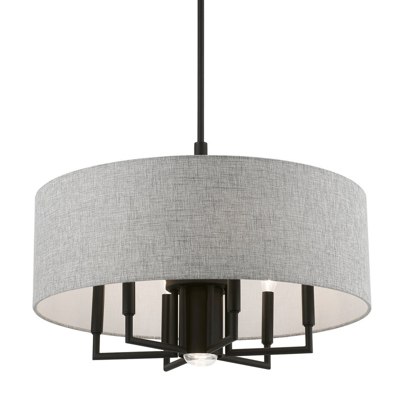 Livex Lighting 46736-04 Seven Light Chandelier, Black