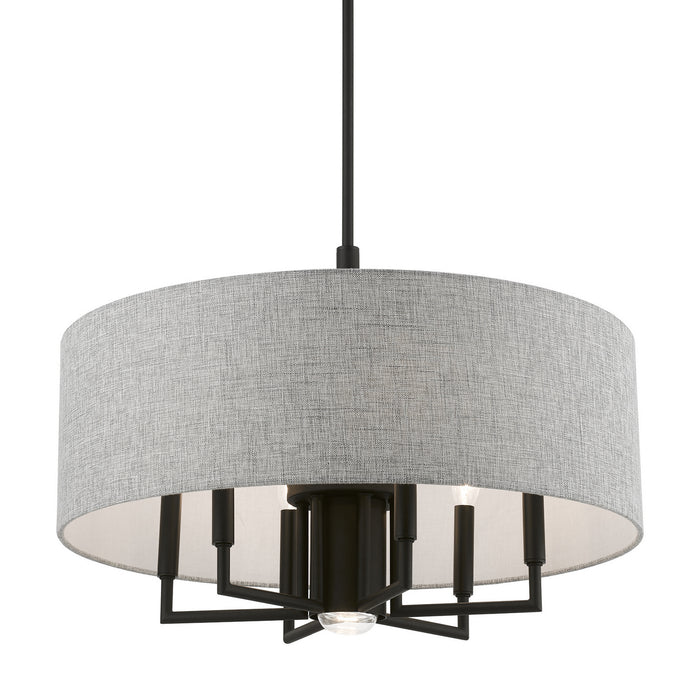 Livex Lighting 46736-04 Seven Light Chandelier, Black