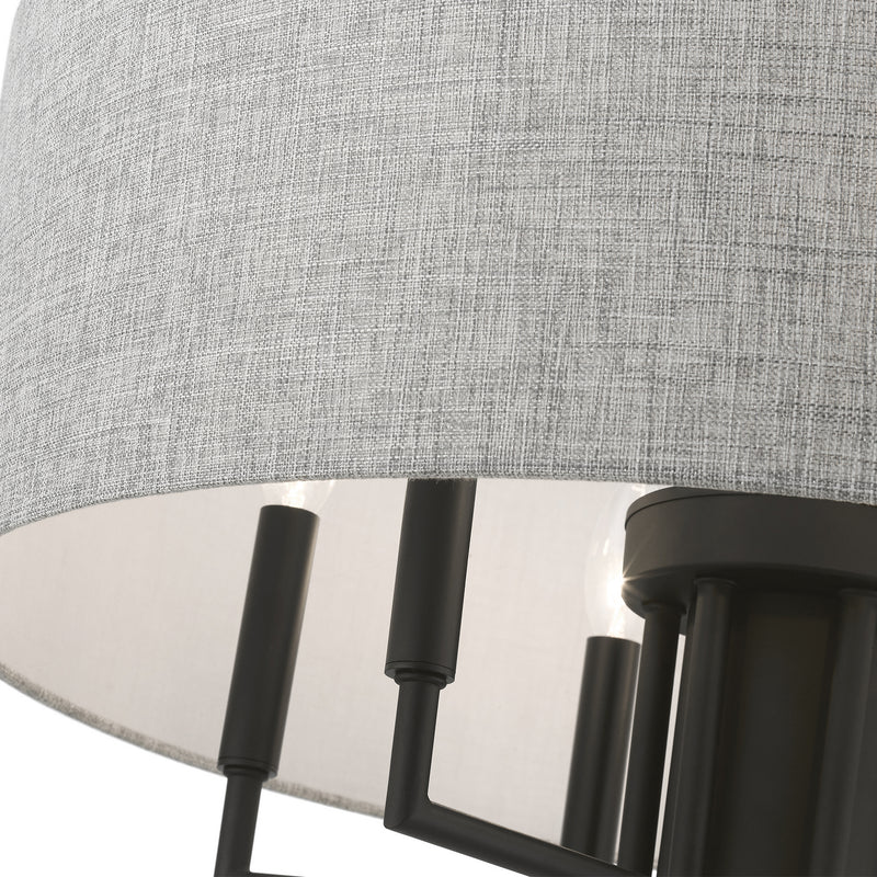 Livex Lighting 46736-04 Seven Light Chandelier, Black