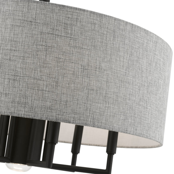 Livex Lighting 46736-04 Seven Light Chandelier, Black