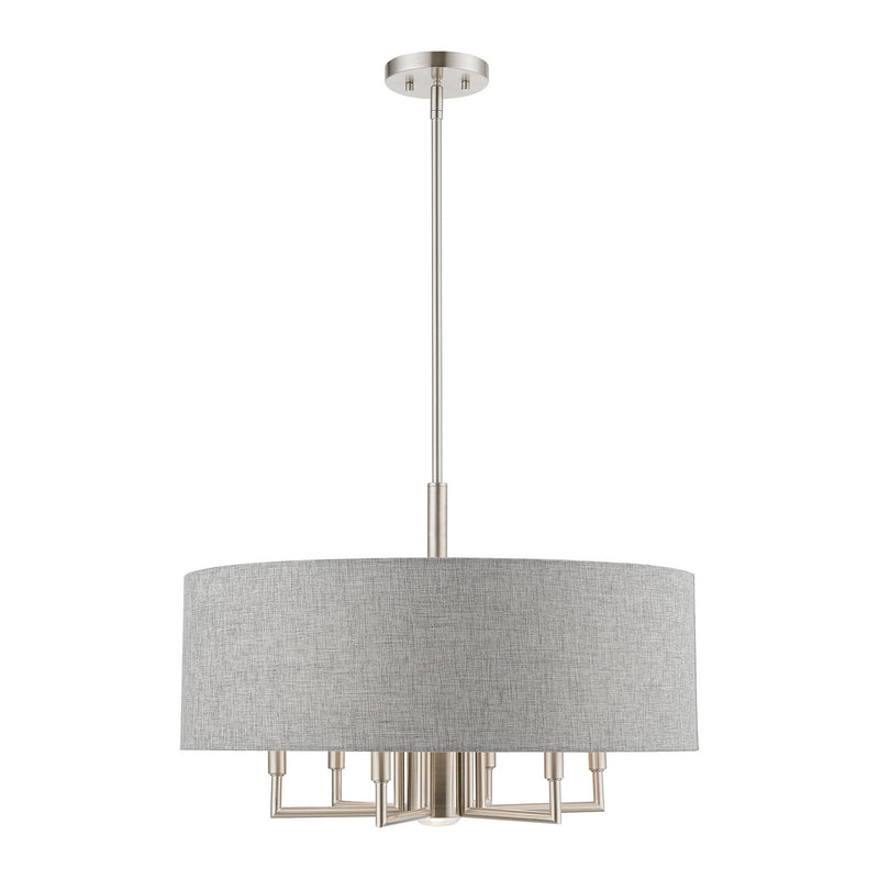 Livex Lighting 46736-91 Seven Light Chandelier, Brushed Nickel