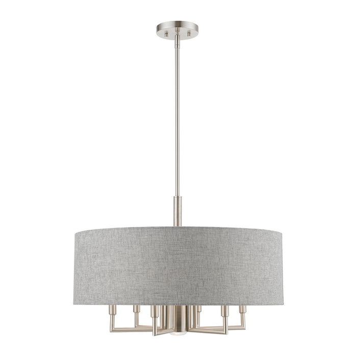 Livex Lighting 46736-91 Seven Light Chandelier, Brushed Nickel