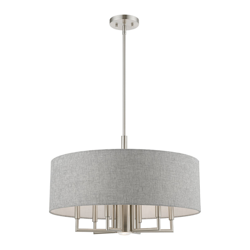 Livex Lighting 46736-91 Seven Light Chandelier, Brushed Nickel