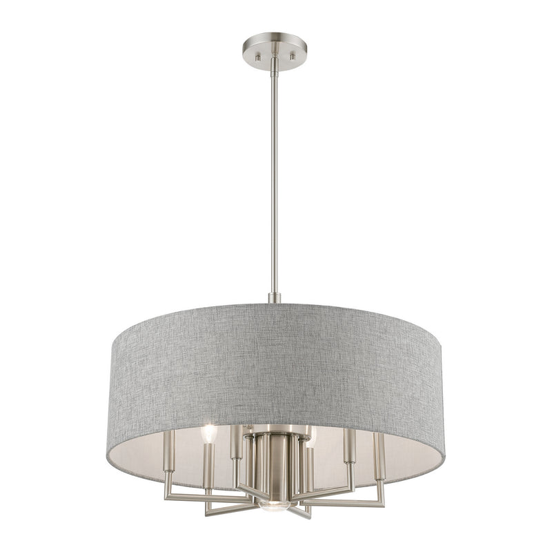 Livex Lighting 46736-91 Seven Light Chandelier, Brushed Nickel