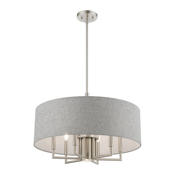 Livex Lighting 46736-91 Seven Light Chandelier, Brushed Nickel