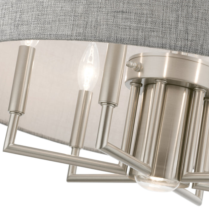 Livex Lighting 46736-91 Seven Light Chandelier, Brushed Nickel