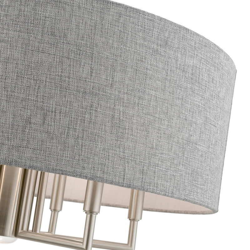 Livex Lighting 46736-91 Seven Light Chandelier, Brushed Nickel