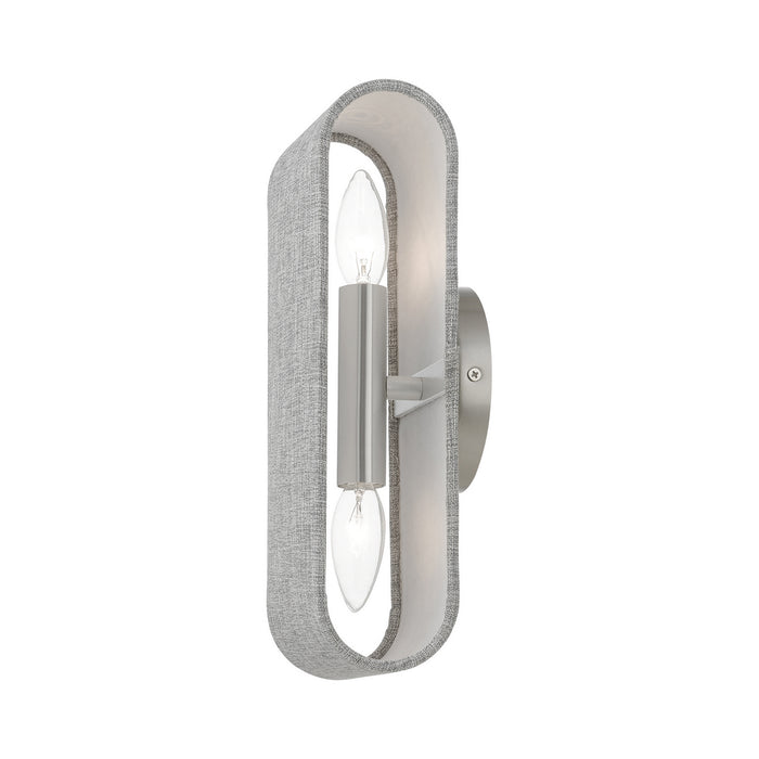 Livex Lighting 46748-91 Two Light Wall Sconce, Brushed Nickel