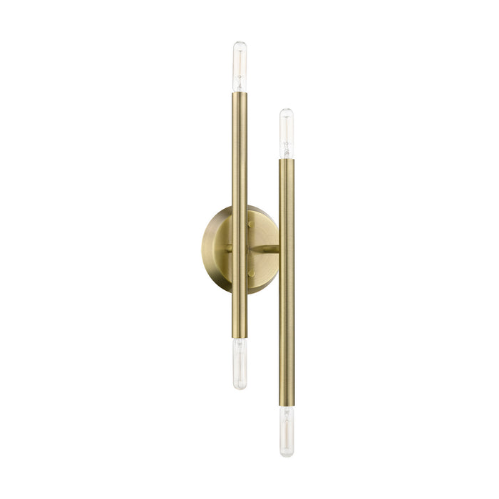 Livex Lighting 46771-01 Four Light Wall Sconce, Antique Brass