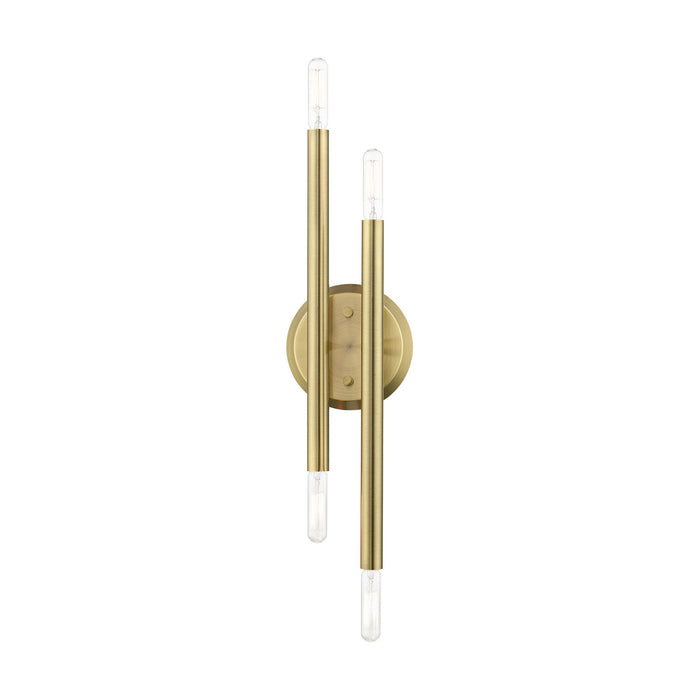 Livex Lighting 46771-01 Four Light Wall Sconce, Antique Brass